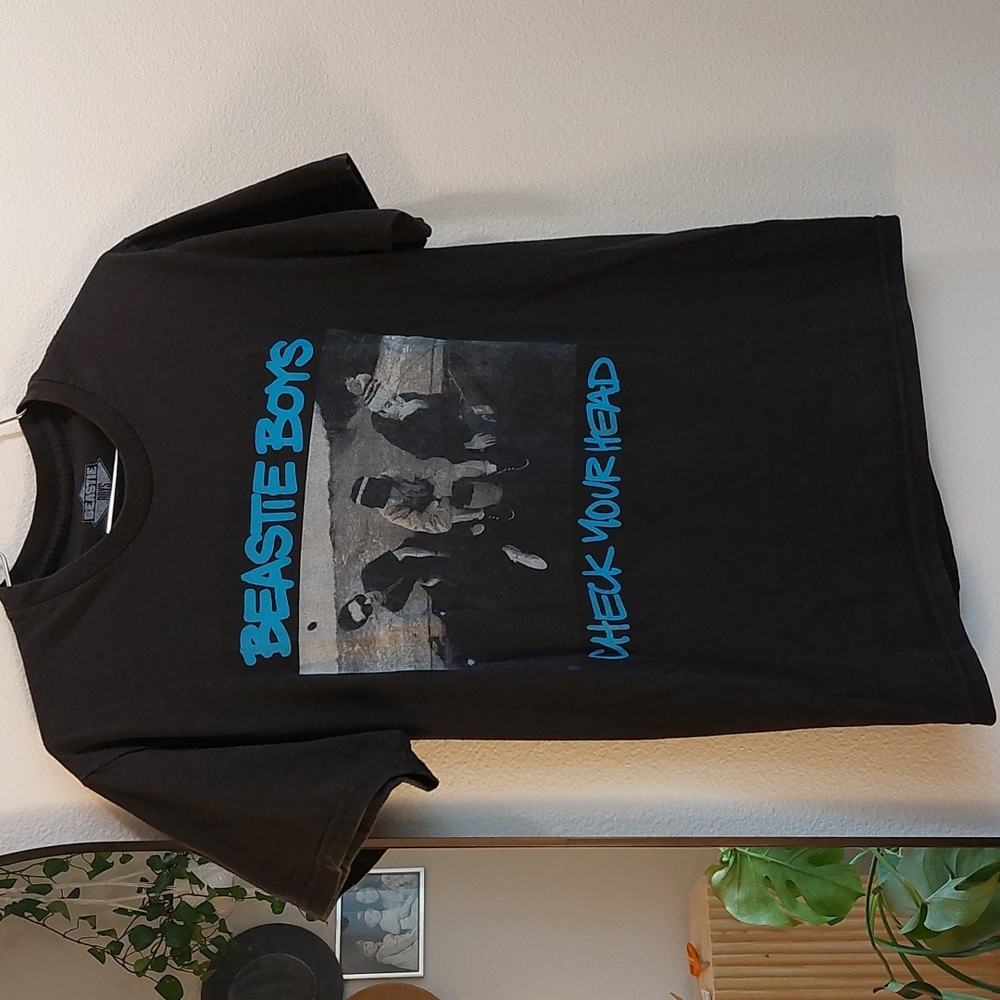 Beastie Boys Check Your Head T-shirt, Black + Blue, Men's Small